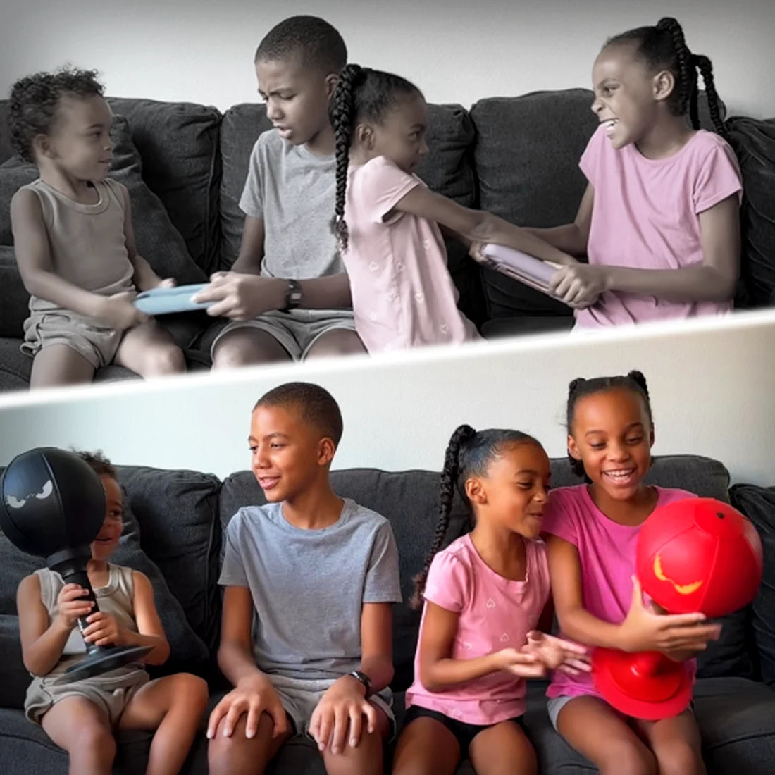 Family playing together with FUNPUNCH Rage-Bags