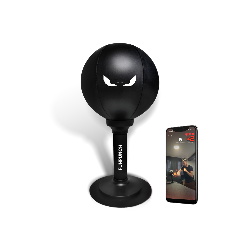 Rage-Bag with the FunPunch app running Survival mode