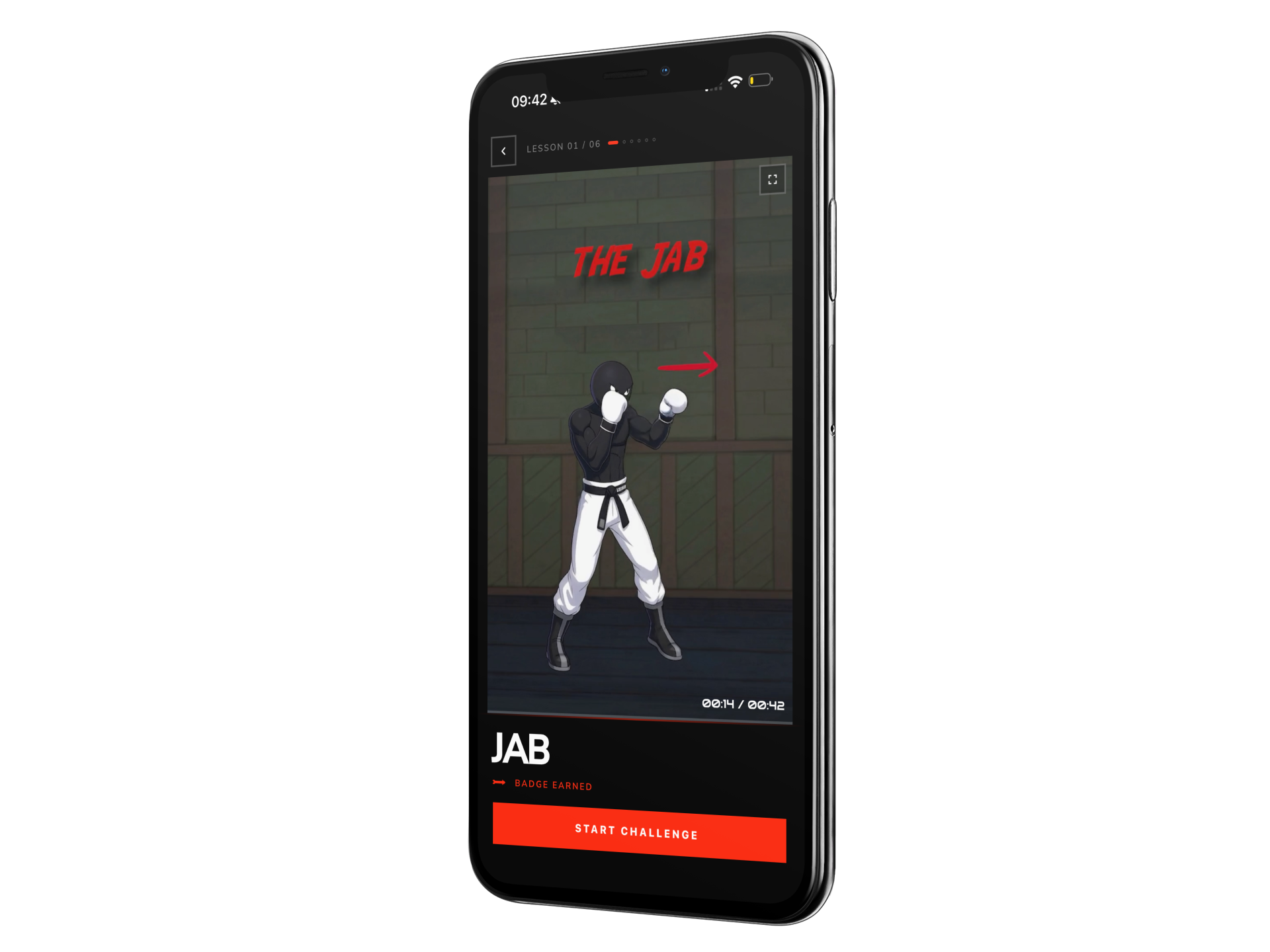 Training mode — The Jab lesson