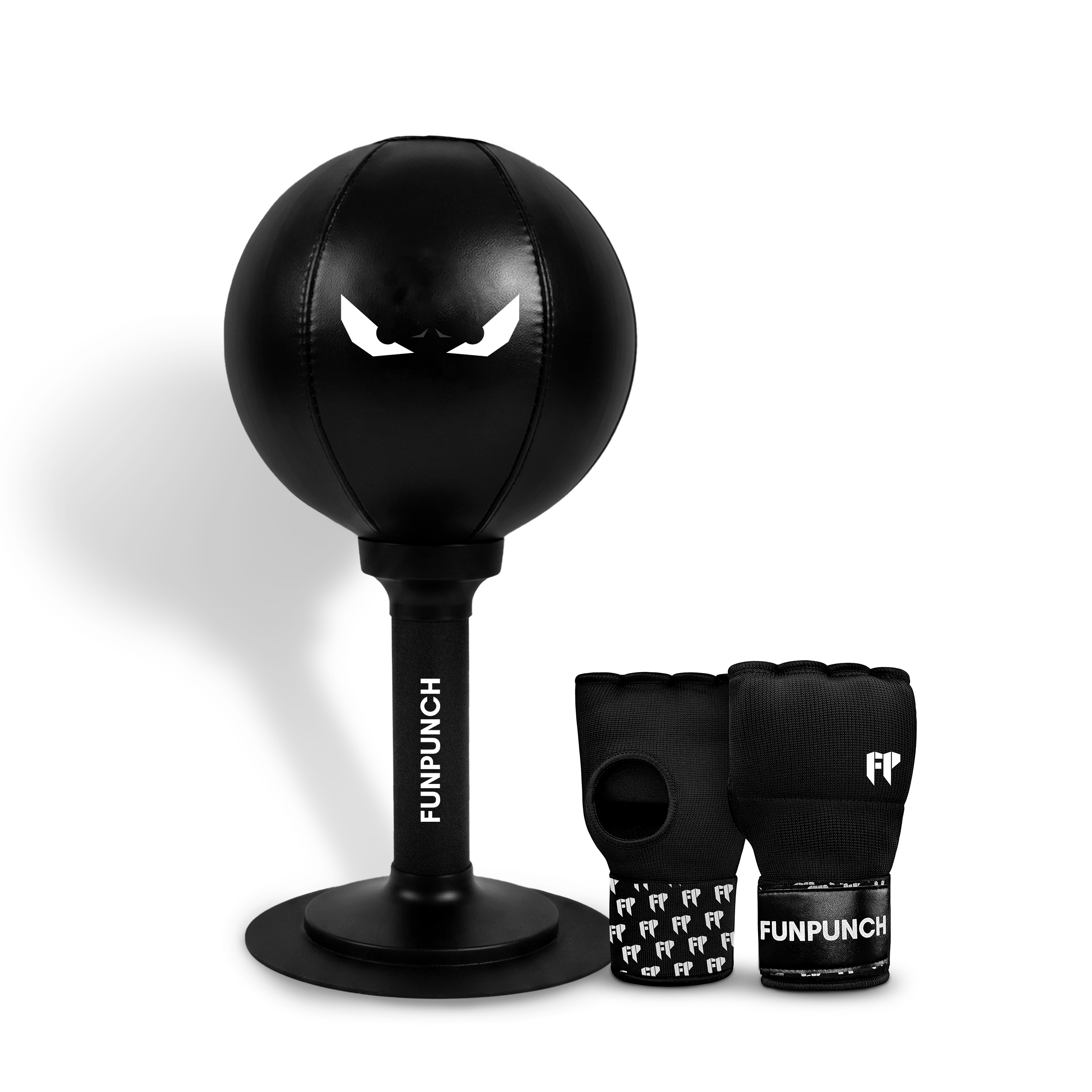 Black FunPunch Rage Bag with training gloves